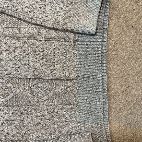 GAP Mens Grey Crew Neck Cable Knit Sweater Size XXL Preppy Grandpacore Academia - Picture 5 of 10